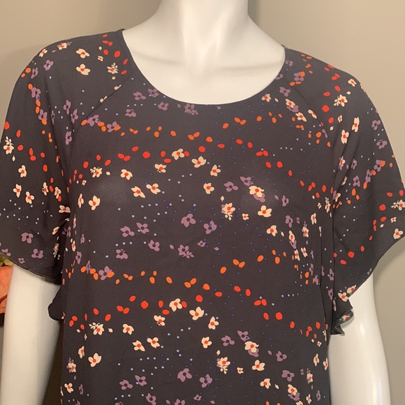 Cabi #3828 Muse Floral flutter sleeve dress XS - Picture 6 of 12